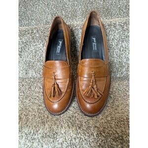 PAUL GREEN Munchen Woman's‎ Brown Leather Tassel Loafers Size 5.5
